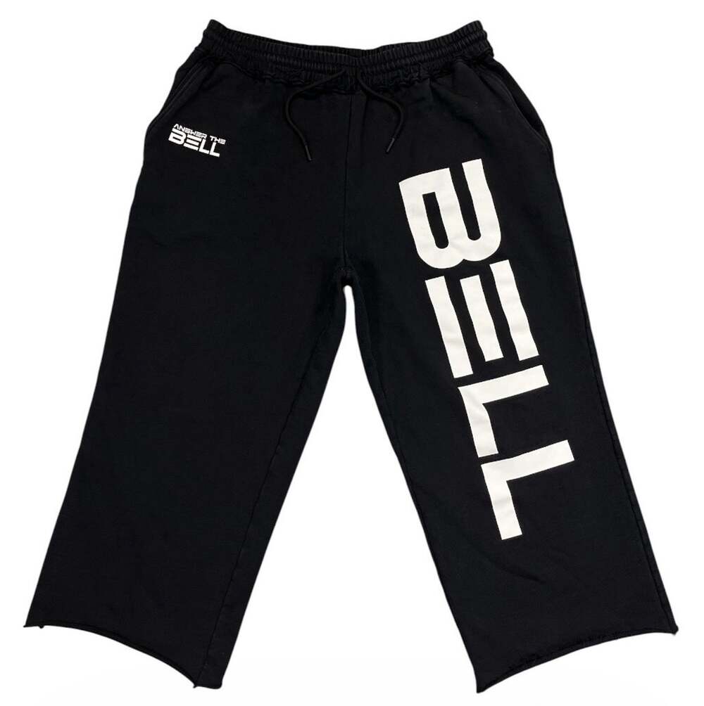 Bell Athletic Heavyweight Cropped Baggy Sweatpants XL Black Answer The Bell